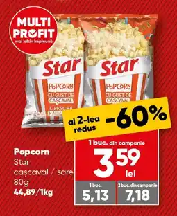 PROFI Star Popcorn cu gust de cașcaval / sare Ofertă