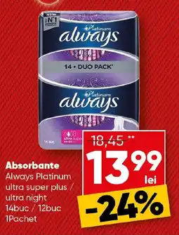 PROFI Always Platinum ultra super plus / ultra night Ofertă