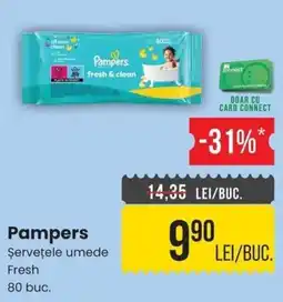 Mega Image Pampers șervețele umede fresh Ofertă