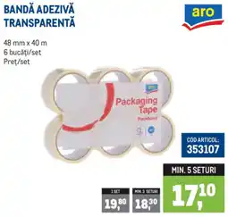 Metro aro bandă adezivă transparentă Ofertă
