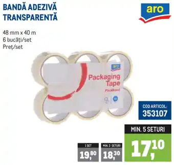 Aro bandă adezivă transparentă