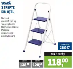 Metro Scară 3 trepte din oțel Ofertă