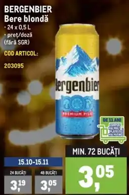 Metro Bergenbier Bere blondă Ofertă