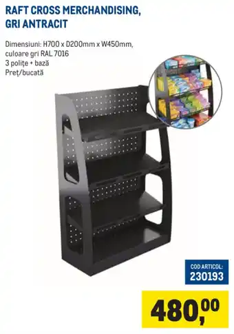 Raft cross merchandising gri antracit