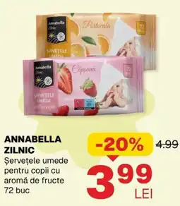 Annabella Annabella zilnic șervețele umede pentru copii cu aromă de fructe Ofertă