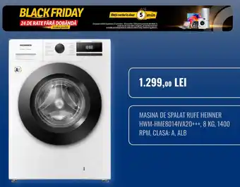 Heinner masina de spalat rufe hwm-hme8014iva20+++