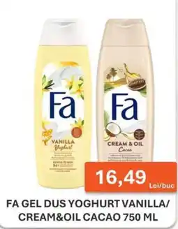 Unicarm Fa gel dus yoghurt vanilla/cream&oil cacao Ofertă