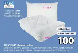 JYSK Storfjellet plapumă cu fibre Ofertă