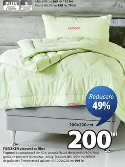 JYSK Fosseken plapumă cu fibre Ofertă