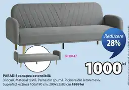JYSK Paradis canapea extensibila Ofertă