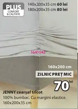 JYSK Jenny cearșaf tricot Ofertă