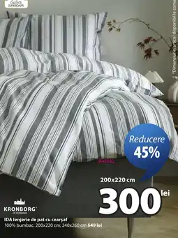 JYSK Kronborg ida lenjerie de pat cu cearșaf Ofertă