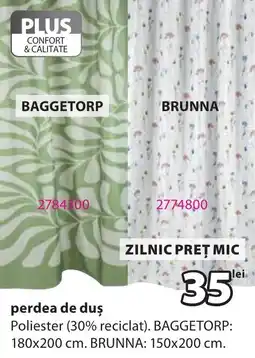 JYSK Plus perdea de duș Ofertă
