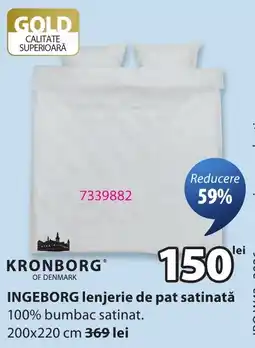 JYSK Kronborg ingeborg lenjerie de pat satinata Ofertă