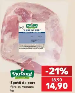 Kaufland Purland spată de porc fără os, vacuum Ofertă