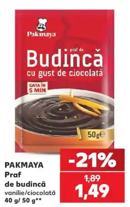 Kaufland Pakmaya praf de budincă cu gust de ciocolată Ofertă