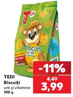 Kaufland Tedi biscuiti unt si vitamine Ofertă