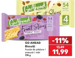Kaufland Go Ahead Biscuiți fructe de pădure / zmeură / măr Ofertă