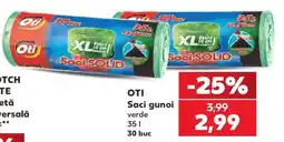 Kaufland Oti saci gunoi verde Ofertă