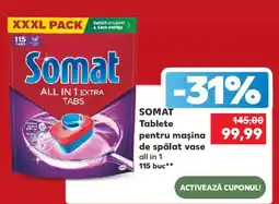 Kaufland Somat tablete pentru mașina de spălat vase all in 1 Ofertă