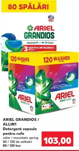 Kaufland Ariel grandios / allin1 detergent capsule pentru rufe Ofertă