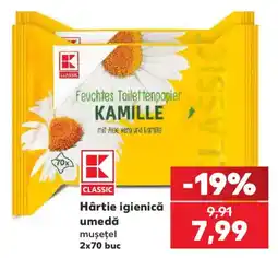 Kaufland Classic Hartie igienica umeda mușetel Ofertă
