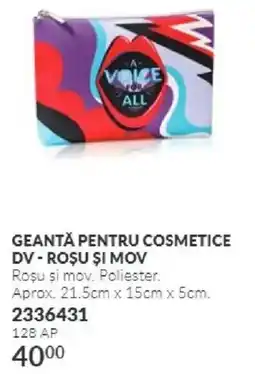 Avon Geantă pentru cosmetice roșu și mov Ofertă