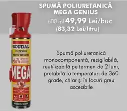 Diego Soudal spumă poliuretanica mega genius Ofertă