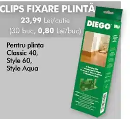 Diego Diego clips fixare plintă Ofertă