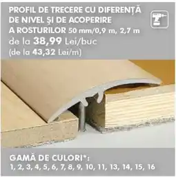 Diego Profil de trecere cu diferență de nivel și de acoperire a rosturilor Ofertă
