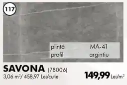 Diego savona plintă ma-41 profil argintiu Ofertă