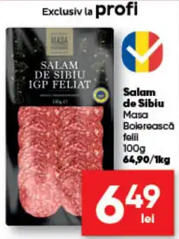 PROFI Salam de Sibiu Masa Boierească Ofertă
