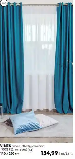 Diego Vines dimout, albastru caraibian Ofertă