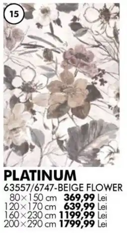 Diego Platinum beige flower Ofertă