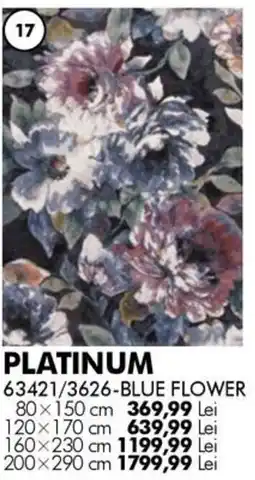 Diego Platinum blue flower Ofertă
