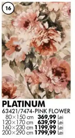 Diego Platinum pink flower Ofertă