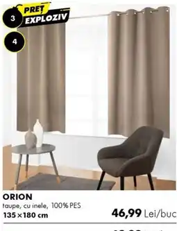 Diego Orion taupe cu inele 100% PES Ofertă
