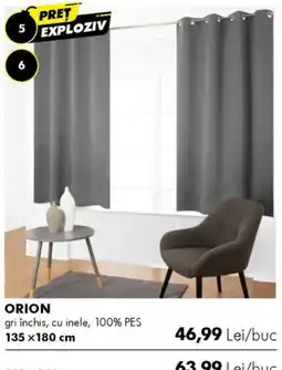 Diego Orion gri închis, cu inele, 100% PES Ofertă