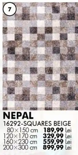 Diego Nepal 16292-squares beige Ofertă