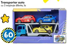TEDI Transportor auto cu 3 mașinuțe diferite Ofertă