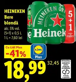 Lidl Heineken Bere blondă Ofertă