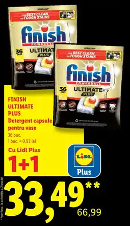 Lidl Finish detergent capsule pentru vase Ofertă