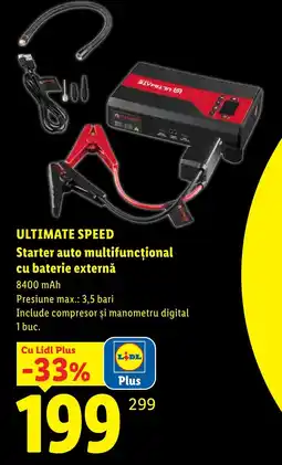 Lidl Ultimate Speed Starter auto multifuncțional cu baterie externă Ofertă
