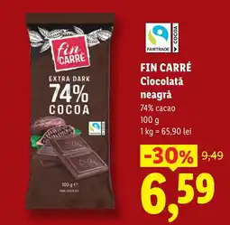 Lidl Fin Carré Ciocolată neagră Ofertă