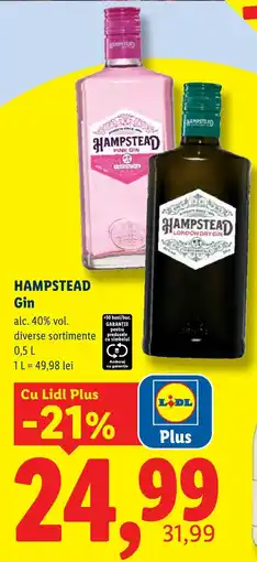 Lidl Hampstead Gin Ofertă