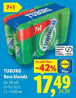 Lidl Tuborg Bere blondă Ofertă