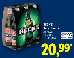 Lidl Beck's Bere blondă Ofertă