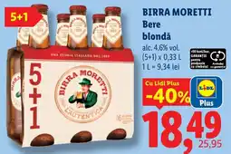 Lidl Birra Moretti Bere blondă Ofertă