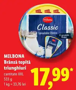 Lidl Milbona brânză topită triunghiuri Ofertă