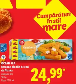 Lidl Ocean Sea Batoane din file de cod de Alaska Ofertă